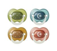 Tommee Tippee NightGlow Dummy, 18-36 Months, 4 Pack, Glow in The Dark, Orthodontic Soother, Air Holes, Symmetrical Teat, Steriliser Safe, BPA Free, Twilight Tones