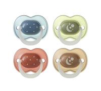 Tommee Tippee NightGlow Dummy, 6-18 Months, 4 Pack, Glow in The Dark, Orthodontic Soother, Air Holes, Symmetrical Teat, Steriliser Safe, BPA Free, Twilight Tones