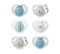 Tommee Tippee Nighttime Soothers, 6-18m, 6 Pack, G