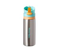 Tommee Tippee On The Go Stainless Steel Insulated Bottle Flask with Silicone Straw for Toddlers 500ml, 24m+