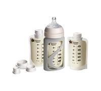 Tommee Tippee Pump and Go Pouch Holder with Slow Flow Nipples, 3 Count by Tommee Tippee