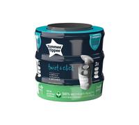 Tommee Tippee Twist and Click Advanced Nappy Bin Refill Cassettes, Sustainably Sourced Antibacterial, Pack of 3
