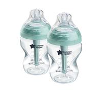 Tommee Tippee, Silicone Advanced Anti-Colic Baby Bottle, 260ml - 2 Pack