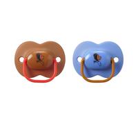 Tommee Tippee, Silicone Limited Edition Anytime Soothers, 60th Anniversary, Blue And Brown, 0-6M - 2 Pack