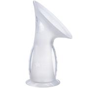 Tommee Tippee Silicone Manual Breast Pump and Let Down Catcher to Express, Relieve or Catch Excess Milk, Includes Sterilising Lid, 100ml, Clear