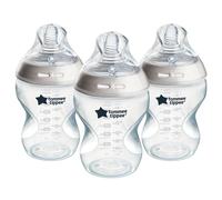 Tommee Tippee, Silicone Natural Start Baby Bottle, 260ml - 3 Pack