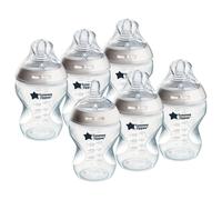 Tommee Tippee, Silicone Natural Start Baby Bottle, 260ml - 6 Pack