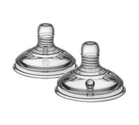 Tommee Tippee, Silicone Natural Start Baby Bottle Teats, Vari Flow - 2 Pack
