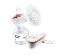 Tommee Tippee Single Electric Breast Pump, Hospital Grade, Soft Silicone Petal Massage Cushion, 24mm Flange + 5 Inserts, 2 Modes & up to 9 Levels, Quiet, USB Rechargeable, 90 Mins Cord-Free Pumping