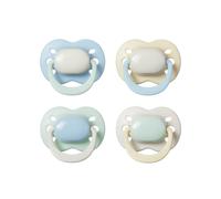 Tommee Tippee, Silicone Ultimate Fit Soother, 0-6M, Colour Blocked - 4 Pack