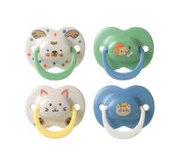 Tommee Tippee Ultimate Fit Soother, 18-36 Months, 4 Pack, Orthodontic Dummy for Babies, Symmetrical Teat, Air Holes, 100% BPA Free Silicone, Steriliser Safe, Club House Collection