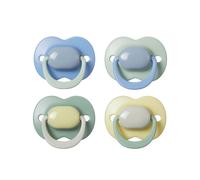 Tommee Tippee, Silicone Ultimate Fit Soother, 6-18M, Colour Blocked - 4 Pack
