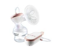 Tommee Tippee Single Electric Breast Pump, Hospital Grade, Soft Silicone Petal Massage Cushion, 24mm Flange + 5 Inserts, 2 Modes & up to 9 Levels, Quiet, USB Rechargeable, 90 Mins Cord-Free Pumping