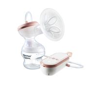 Tommee Tippee Single Electric Breast Pump, Hospital Grade, Soft Silicone Petal Massage Cushion, 24mm Flange + 5 Inserts, 2 Modes & up to 9 Levels, Qu
