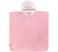 Tommee Tippee Splashtime Hooded Poncho Towel, Highly Absorbent and Super Soft Microfibre Material, Hypoallergenic, 2-4 Years, Penny the Penguin Grofriend, Pink