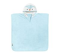 Tommee Tippee Splashtime Hooded Poncho Towel, Highly Absorbent and Super Soft Microfibre Material, Hypoallergenic, 2-4 Years, Percy the Penguin Grofriend, Blue
