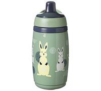 Tommee Tippee Superstar Insulated Sportee Water Bottle, 266ml, for 12m+, Green, Non-Spill Water Bottle for Toddlers with Bite-Proof Spout, Leak Proof and BPA Free