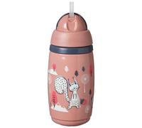 Tommee Tippee Superstar Insulated Straw Cup for Toddlers with INTELLIVALE 100% Leak and Shake-Proof Technology and BACSHIELD Antibacterial Technology, 12+, 266ml, Pack of 1, Pink