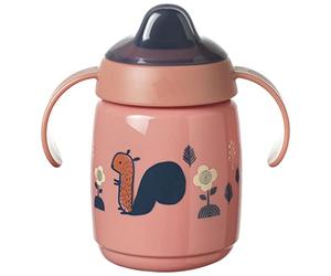 Tommee Tippee Superstar Sippee, Trainer Sippy Cup for Babies with INTELLIVALVE Leak and Shake-Proof Technology and BACSHIELD Antibacterial Technology, 6m+, 300ml, Pack of 1, Pink