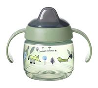 Tommee Tippee Superstar Sippee, Weaning Sippy Cup for Babies with INTELLIVALVE Leak and Shake-Proof Technology and BACSHIELD Antibacterial Technology, 4m+, 190ml, Pack of 1, Green