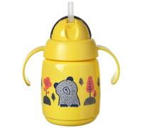 Tommee Tippee Superstar Weighted Straw Cup for Toddlers with INTELLIVALVE 100% Leak and Shake-Proof Technology and Hygienic BACSHIELD Antibacterial Technology, 6m+, 300ml, Pack of 1, Yellow