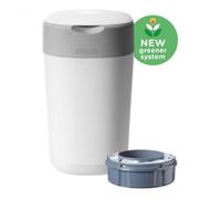 Tommee Tippee Twist and Click Advanced Nappy Bin & 1 x Refill Cassette White
