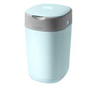 Tommee Tippee Twist and Click Advanced Nappy Bin, Includes 1x Refill Cassette, Locks in Odours and Germs, Blue
