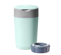 Tommee Tippee Twist and Click Advanced Nappy Bin, Includes 1x Refill Cassette, Locks in Odours and Germs, Green