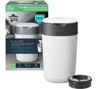 Tommee Tippee Twist and Click Advanced Nappy Bin, Includes 1x Refill White