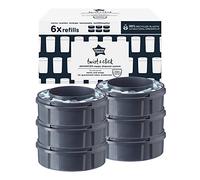 Tommee Tippee Twist and Click Advanced Nappy Bin Refill Cassettes, Sustainably Sourced Antibacterial GREENFILM, 6 Count ( Pack of 1)