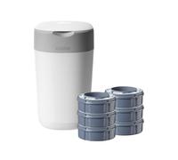Tommee Tippee Twist and Click Advanced Nappy Bin Starter Set with 6 x Refills