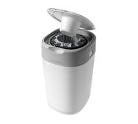 Tommee Tippee Twist & Click Advanced Nappy Bin, Includes 1x Refill Cassette, White