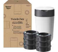 Tommee Tippee Twist and Click Nappy Bin Starter Set, 6x 6 Count (Pack of 1)