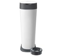 Tommee Tippee Twist and Click XL Nappy Bin, White, with x1 Refill Cassette, Odour and Germ Protection, Antibacterial Film, 100% Recycled Chassis