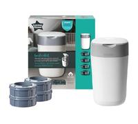 Tommee Tippee Twist & Click Advanced Nappy Bin Starter Set with 4x Refill Cassettes