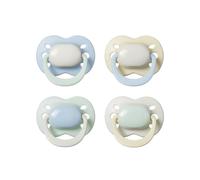 Tommee Tippee, Silicone Ultimate Fit Soother, 0-6M, Colour Blocked - 4 Pack