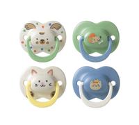 Tommee Tippee Ultimate Fit Soother, 18-36 Months, 4 Pack, Orthodontic Dummy for Babies, Symmetrical Teat, Air Holes, 100% BPA Free Silicone, Steriliser Safe, Club House Collection