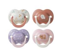 Tommee Tippee Ultimate Fit Soother, 6-18 Months, 4 Pack, Orthodontic Dummy for Babies, Symmetrical Teat, Air Holes, 100% BPA Free Silicone, Steriliser Safe, Club House Collection