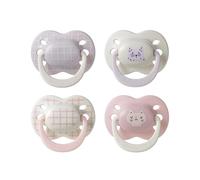 Tommee Tippee Ultimate Fit Soother, 0-6 Months, 4 Pack, Orthodontic Dummy for Babies, Extra Air Holes, Symmetrical Teat, 100% BPA Free Silicone, Steriliser Safe, Club House Collection