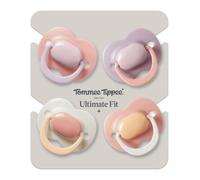 Tommee Tippee Ultimate Fit Soother 618 Months 4 Pack Colour Blocked Or
