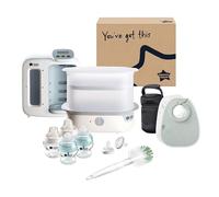 Tommee Tippee Ultimate Formula Feeding Kit, White, with Electric Steam Steriliser, Newborn Self-Sterilising Baby Bottles and Perfect Prep Day and Night Machine, Essential for Parents with Newborns
