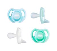 Tommee Tippee Ultra-light Dummies, 0-6 months, 4 pack of one piece silicone, BPA free Dummies