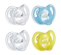 Tommee Tippee Ultra-Light Silicone Baby Pacifier, Boy - 6-18m, 4pk, Blue