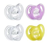 Tommee Tippee Ultra-Light Silicone Baby Pacifier, Girl - 6-18m, 4pk, Pink