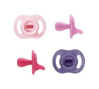 Tommee Tippee Ultra-Light StayPut Dummy, 18-36m, 4-Pack, One-Piece Silicone Soother