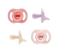 Tommee Tippee Ultra-light StayPut Dummy, One-Piece Silicone Design, 0-6m, 4 Pack