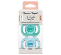 Tommee Tippee Ultra-Light Stayput Soother 0-6 Months 2 Pack (Assorted)