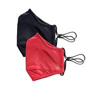 Tommie Copper 2-Pack Community Wear Face Masks (Black And Pomegranate)