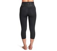 Tommie Copper Adjustable Lower Back Support Compression Capri Leggings with 2 Pockets, 19in Breathable Capris, Black, M