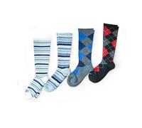 Tommie Copper Men's Compression Socks | All-Day Comfort, Breathable & Easy-On l Assorted Patterns, Multi, 6-8.5